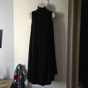 RAG & BONE Black Lightweight Wool Knit Sleeveless Mock Neck Dress
